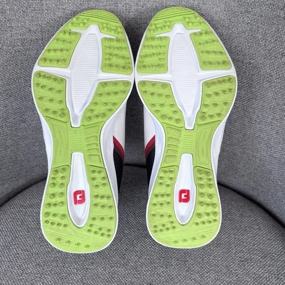 FootJoy Fuel Junior Unisex White Spikeless Athletic Golf Shoes Kids Size 1 - Picture 9 of 11